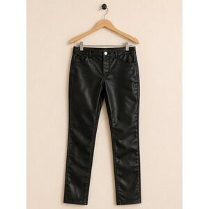 Halara Women's Black Faux Leather Straight Leg Pants Size Large 
Regular NWT